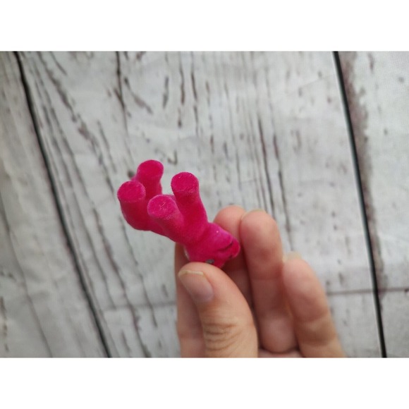 Pink Flocked Mini Pony Horse Glitter Tail And Main - Picture 3 of 6